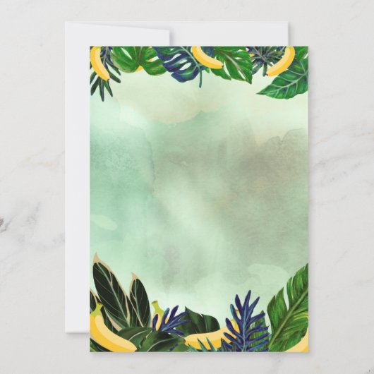 Go Bananas Monkey Verjaardag Uitnodiging (Achterkant)