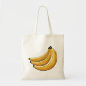 Go Bananas Yellow Banana Bunch Fruit Canvas tas (Voorkant)