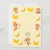 Go Bananas, Yellow Monkey Birthday Kaart (Achterkant)