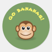 GO Bananen 2 Ronde Sticker (Voorkant)