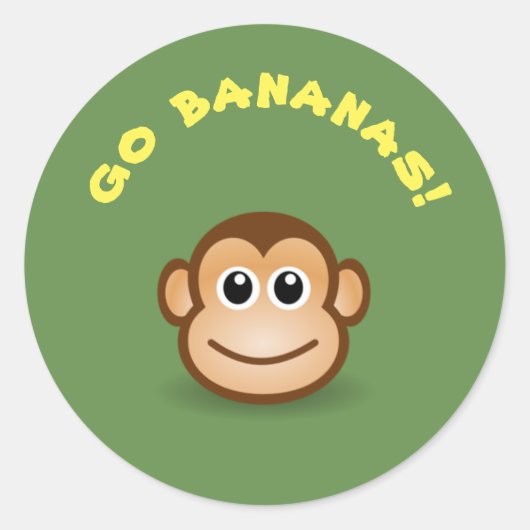 GO Bananen 2 Ronde Sticker (Voorkant)