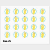 Go Bananen met Leuke Banaan Ronde Sticker (Vel)