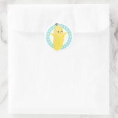 Go Bananen met Leuke Banaan Ronde Sticker (Tas)