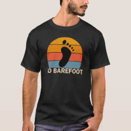 Go Barefoot Grounding & Earthing Footprint Design T-shirt