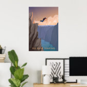 Go Base Jumping Travel Poster (Thuiskantoor)
