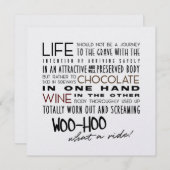 GO BIG OR GO HOME! 5.25 x 5.25 card Kaart (Voorkant / Achterkant)