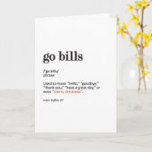 'Go Bills' 5" x 7" Gevouwen Kerst Kaart (Gele Bloem)