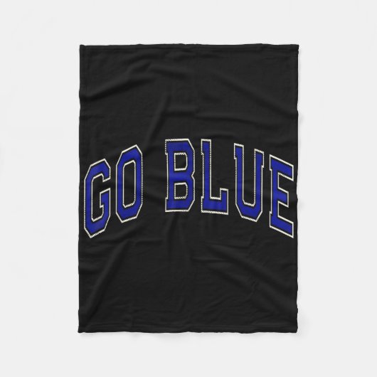 Go Blue Summer Camp Team Competitie Kleureneveneme Fleece Deken (Voorkant)