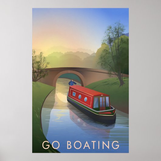 Go Boating Travel Poster (Voorkant)