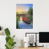 Go Boating Travel Poster (Thuiskantoor)