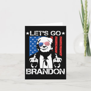 Go Brandon Trump middelvinger vlag Kaart