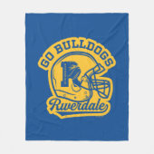 Go Bulldogs Football Helmet Icon Fleece Deken (Voorkant)