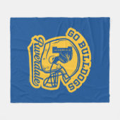 Go Bulldogs Football Helmet Icon Fleece Deken (Voorkant (Horizontaal))