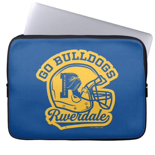 Go Bulldogs Football Helmet Icon Laptop Sleeve (Voorkant)
