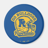 Go Bulldogs Football Helmet Icon Magneet (Voorkant)