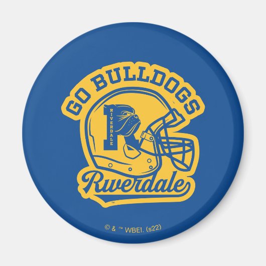 Go Bulldogs Football Helmet Icon Magneet (Voorkant)