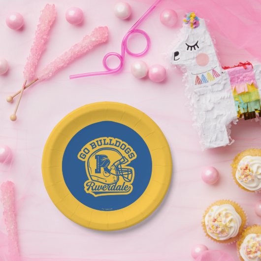 Go Bulldogs Football Helmet Icon Papieren Bordje (Feest)