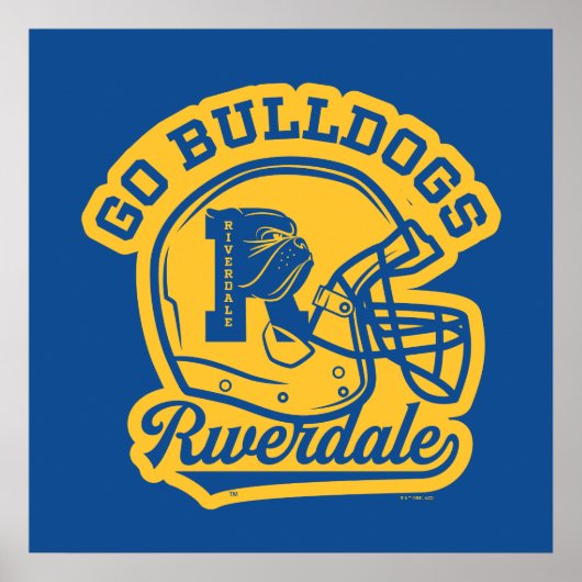 Go Bulldogs Football Helmet Icon Poster (Voorkant)