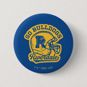 Go Bulldogs Football Helmet Icon Ronde Button 5,7 Cm