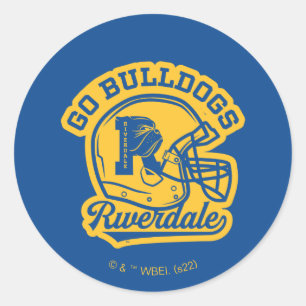 Go Bulldogs Football Helmet Icon Ronde Sticker