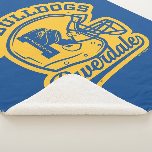 Go Bulldogs Football Helmet Icon Sherpa Deken (3/4)
