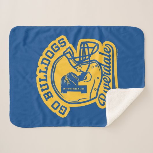 Go Bulldogs Football Helmet Icon Sherpa Deken (Voorkant (horizontaal))