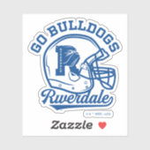Go Bulldogs Football Helmet Icon Sticker (Vel)