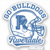 Go Bulldogs Football Helmet Icon Sticker (Voorkant)