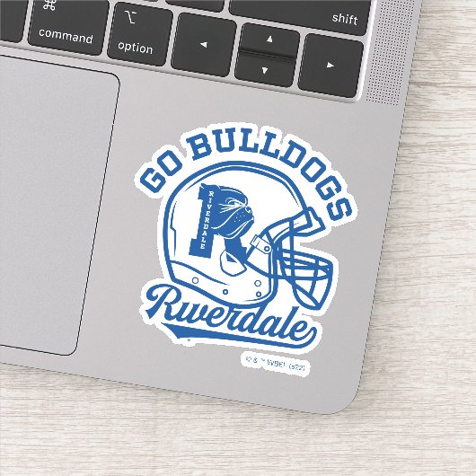 Go Bulldogs Football Helmet Icon Sticker (Detail)