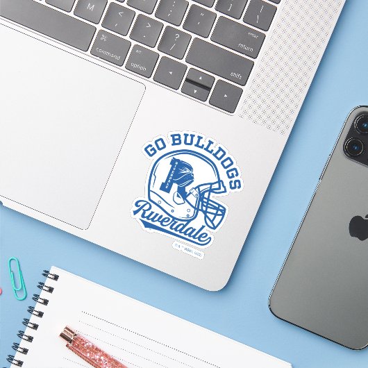 Go Bulldogs Football Helmet Icon Sticker (Laptop met iPhone)