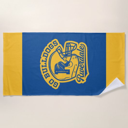 Go Bulldogs Football Helmet Icon Strandlaken (Voorkant)