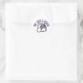 Go Bulldogs (met rand) Ronde Sticker (Tas)