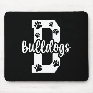 Go Bulldogs Pawprint School Mascot Spirit Football Muismat