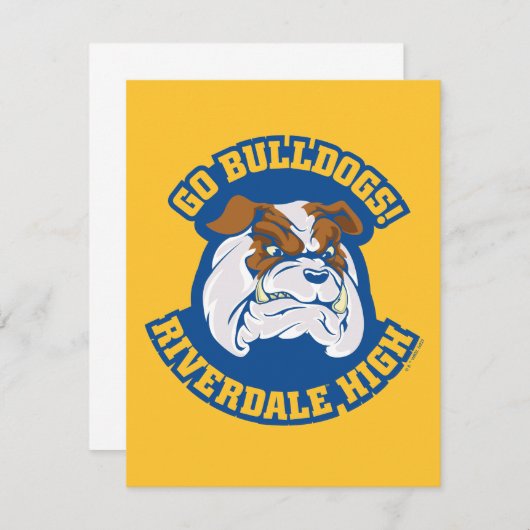 Go Bulldogs - Riverdale High Notitiekaartje (Voorkant / Achterkant)