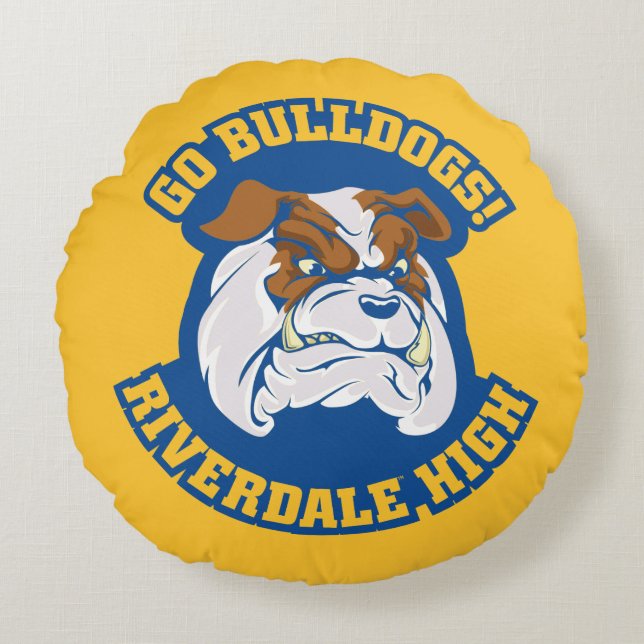 Go Bulldogs - Riverdale High Rond Kussen (Voorkant)
