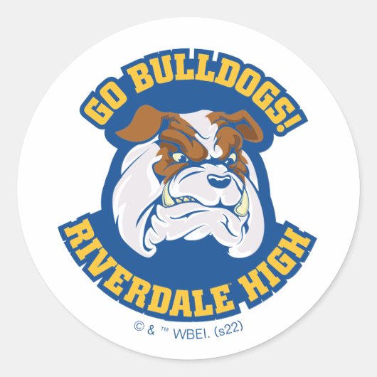 Go Bulldogs - Riverdale High Ronde Sticker (Voorkant)