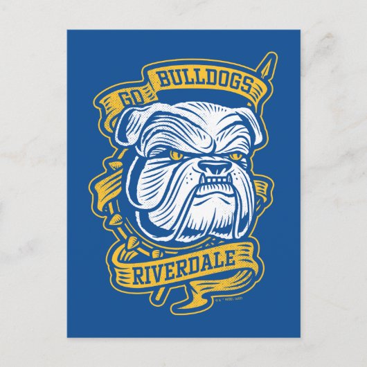 Go Bulldogs - Riverdale Mascot Banner Briefkaart (Voorkant)