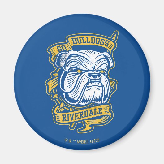 Go Bulldogs - Riverdale Mascot Banner Magneet (Voorkant)