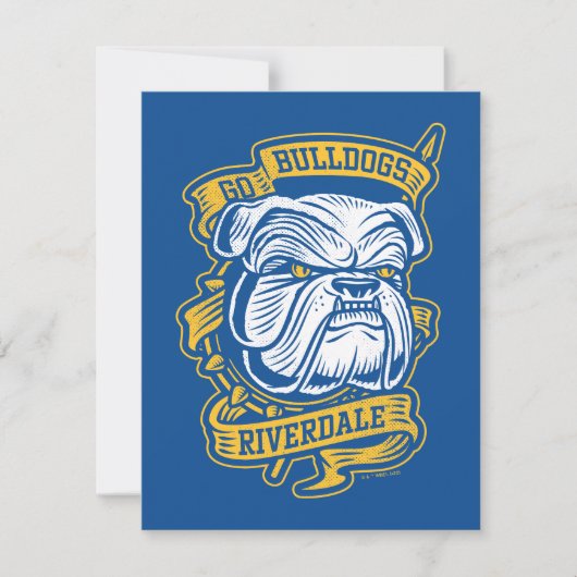 Go Bulldogs - Riverdale Mascot Banner Notitiekaartje (Voorkant)