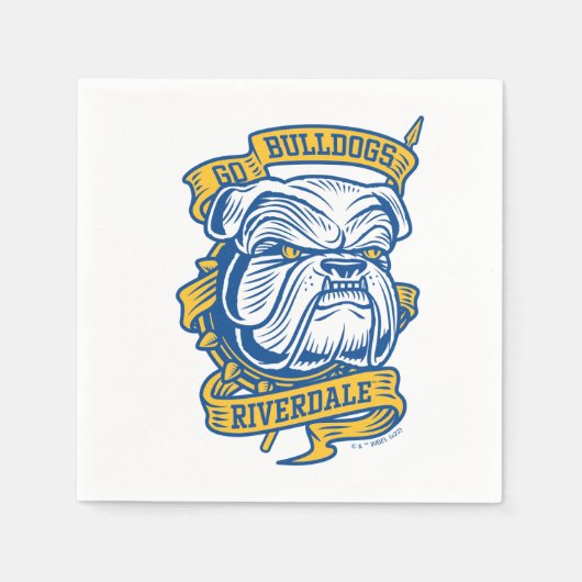 Go Bulldogs - Riverdale Mascot Banner Servet (Voorkant)