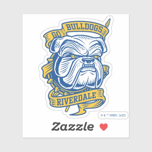 Go Bulldogs - Riverdale Mascot Banner Sticker (Vel)
