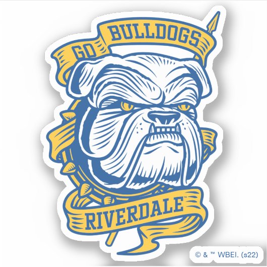 Go Bulldogs - Riverdale Mascot Banner Sticker (Voorkant)