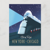 "Go by rail" New York - Chicago Briefkaart (Voorkant)