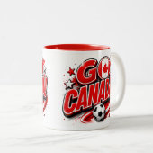 GO Canada Patriottische Voetbal Fan Mok | Canadees (Voorkant rechts)