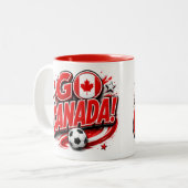 GO Canada Patriottische Voetbal Fan Mok | Canadees (Voorkant links)