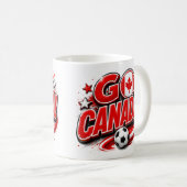 GO Canada Patriottische Voetbal Fan Mok | Canadees (Voorkant rechts)