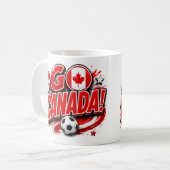 GO Canada Patriottische Voetbal Fan Mok | Canadees (Voorkant links)