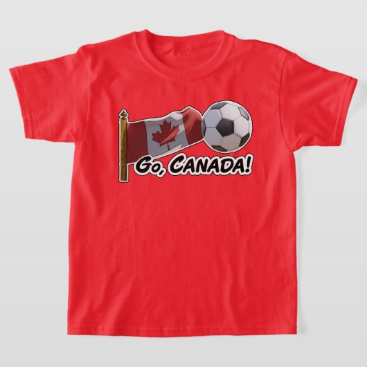 Go, Canada Voetbal Fan T-shirt (Laagn)