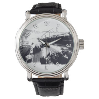 Go-Cart Racers Snel rond de baan Horloge