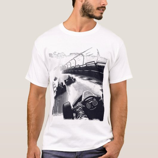 Go-Cart Racers Snel rond de baan T-shirt (Voorkant)